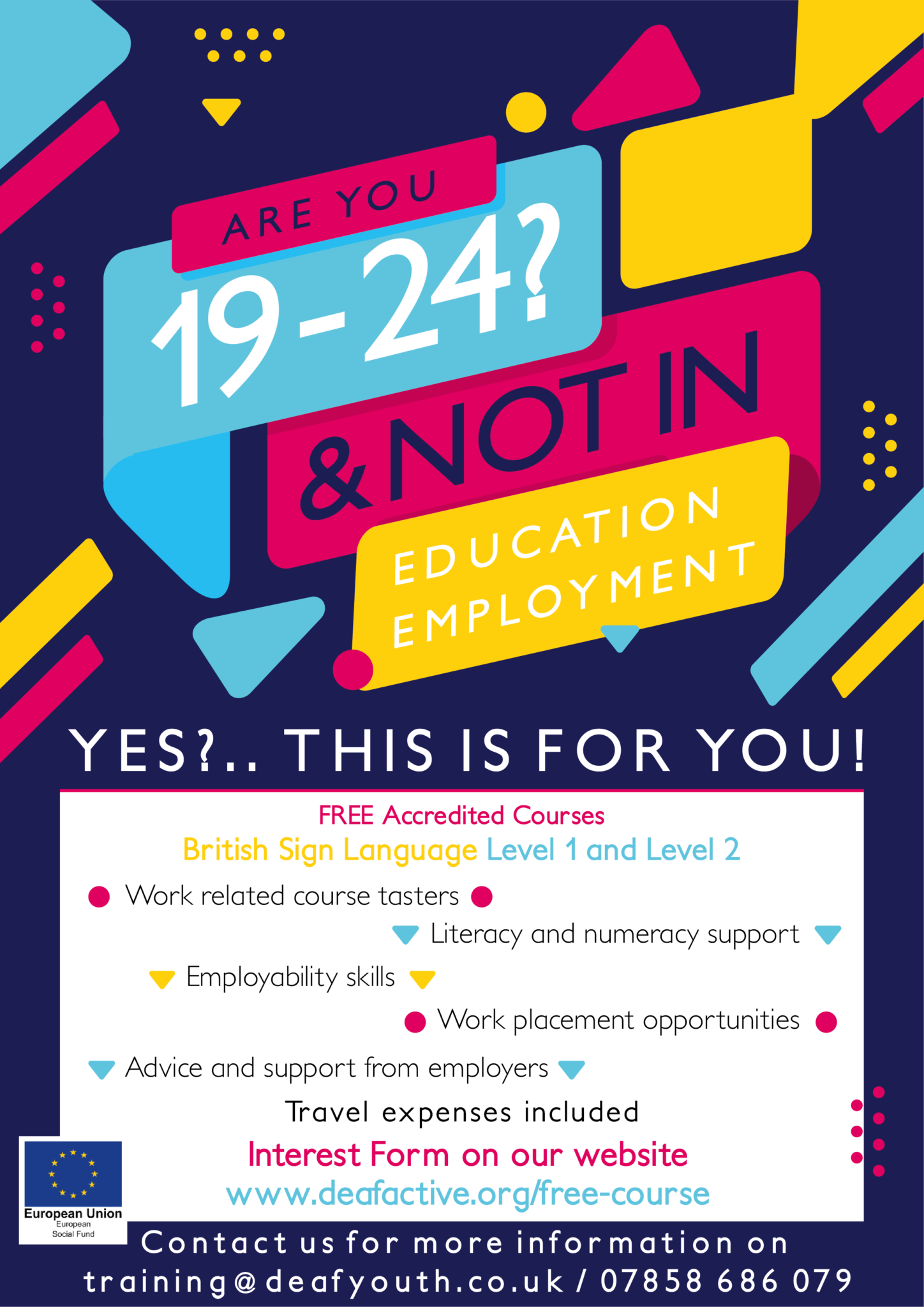 Free accredited BSL courses for young people